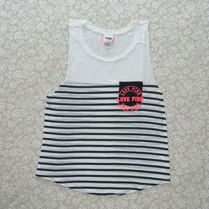 PINK Victoria’s Secret Striped Muscle Tee